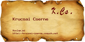 Krucsai Cserne névjegykártya